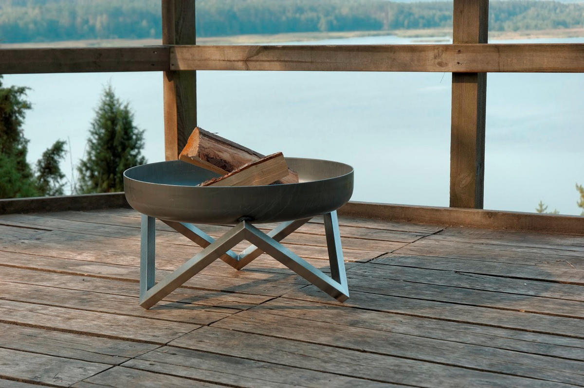 ELDFAT SVENSKAV DESIGN Z XXL 2038   - stålfärgad/rostfärgad, Basics, metall (63/63/36cm)