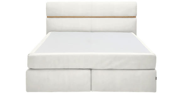 BOXSPRINGBETT 180/200 cm  in Weiß, Eichefarben  - Eichefarben/Schwarz, KONVENTIONELL, Holz/Kunststoff (180/200cm) - Dieter Knoll