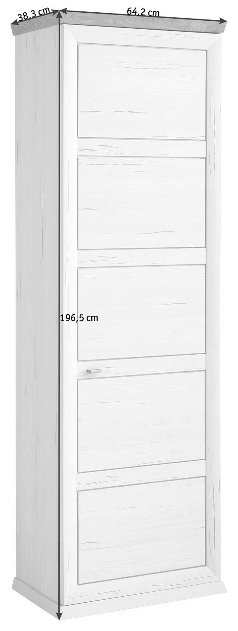 ELŐSZOBASZEKRÉNY 64,2/196,5/38,5 cm  - nikkel/fehér, Lifestyle, faalapú anyag/fém (64,2/196,5/38,5cm) - Hom`in