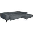 ECKSOFA  in Chenille Grau  279/222 cm  - Schwarz/Grau, KONVENTIONELL, Kunststoff/Textil (279/222cm) - Hom`in