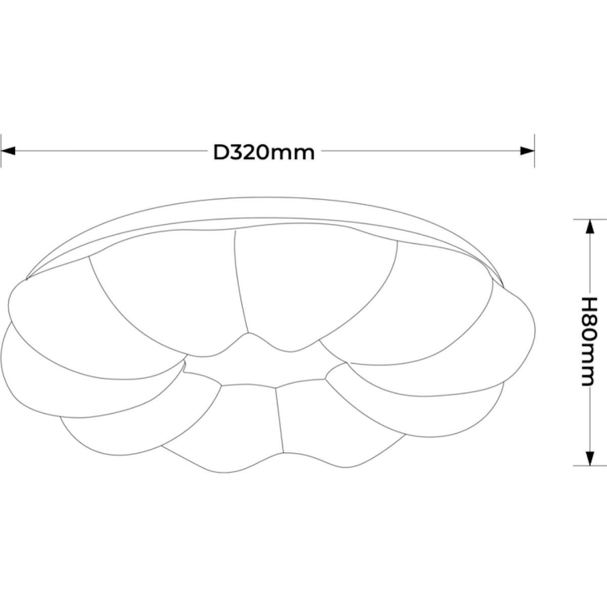 LED-DECKENLEUCHTE Ariva 8/32/32 cm  - Weiß, Design, Kunststoff (8/32/32cm)