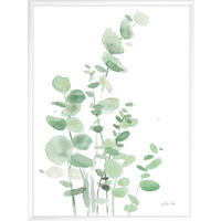 KUNSTDRUCK Pflanzen, Blätter 30/40 cm  - Weiß/Grün, Basics, Papier (30/40cm) - Monee