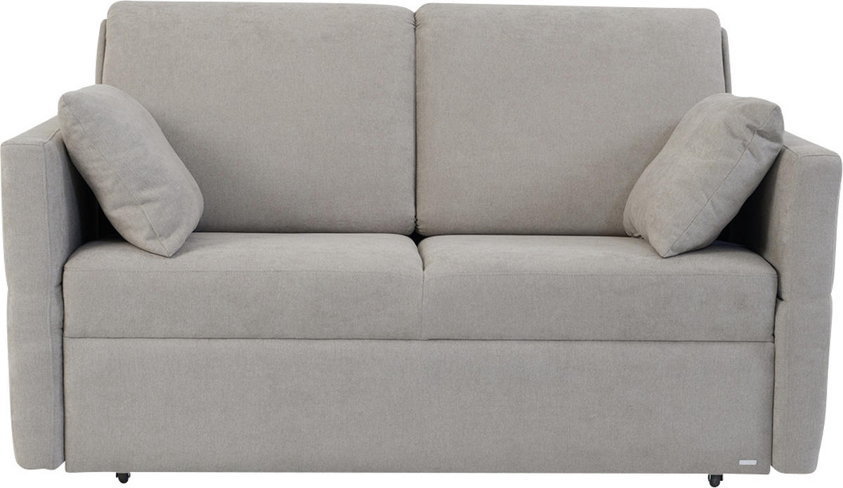 SCHLAFSOFA Chenille Grau  - Schwarz/Grau, KONVENTIONELL, Kunststoff/Textil (150/88/91cm) - Sedda