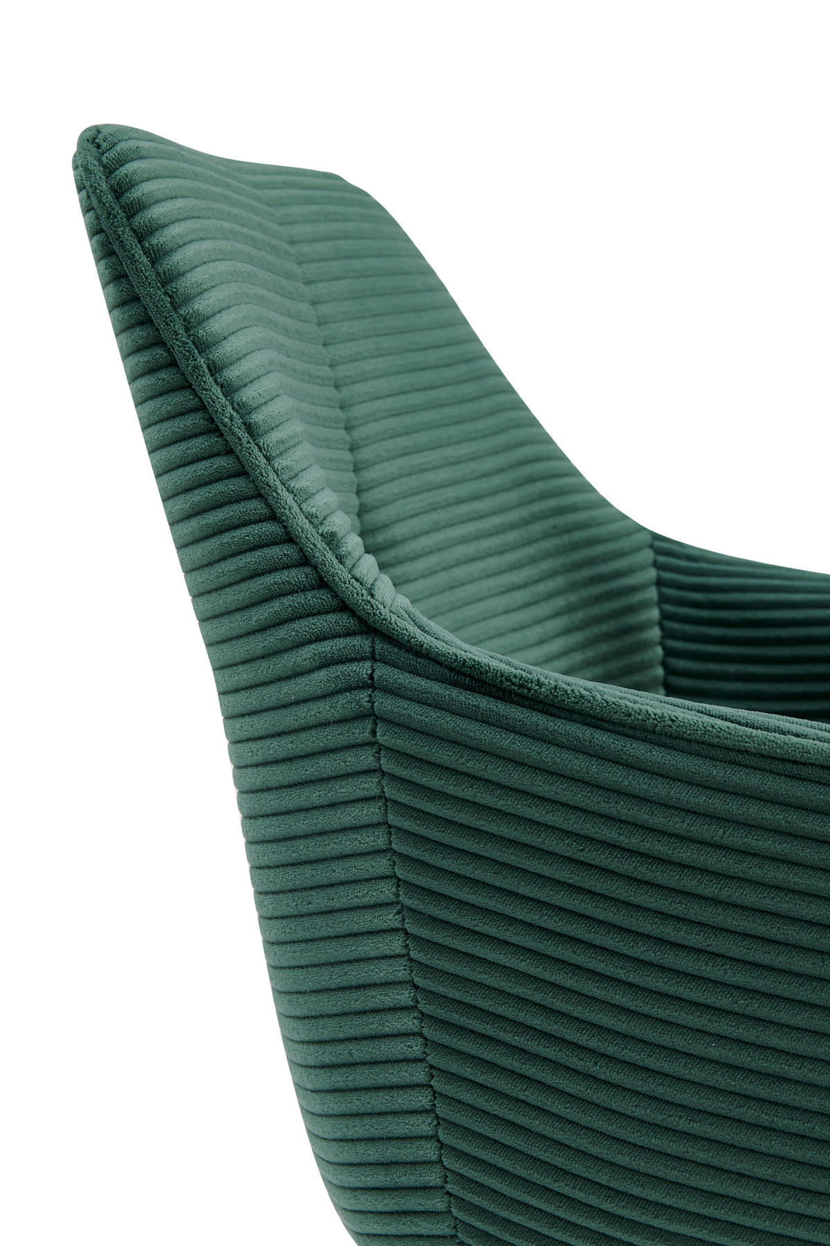 ARMLEHNSTUHL-SET 2 Stück  in Stahl Mikrofaser, Feincord  - Schwarz/Grün, MODERN, Textil/Metall (53/85/62cm) - MID.YOU