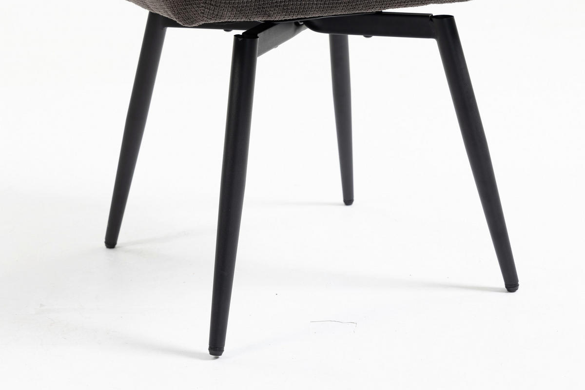 ARMLEHNSTUHL  Sitzfläche 180° drehbar   - Anthrazit/Schwarz, MODERN, Textil/Metall (63/83/63cm) - Livetastic