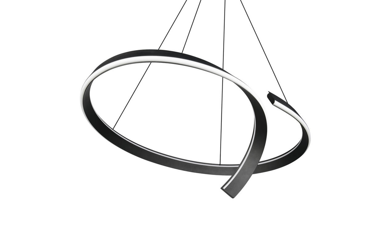 LED-HÄNGELEUCHTE CIRONDA 110/200/68 cm  - Schwarz, Design, Metall (110/200/68cm) - Cinque