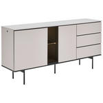 SIDEBOARD  in 167/83/41 cm  - Kaschmir/Schwarz, Design, Glas/Holzwerkstoff (167/83/41cm) - Voleo