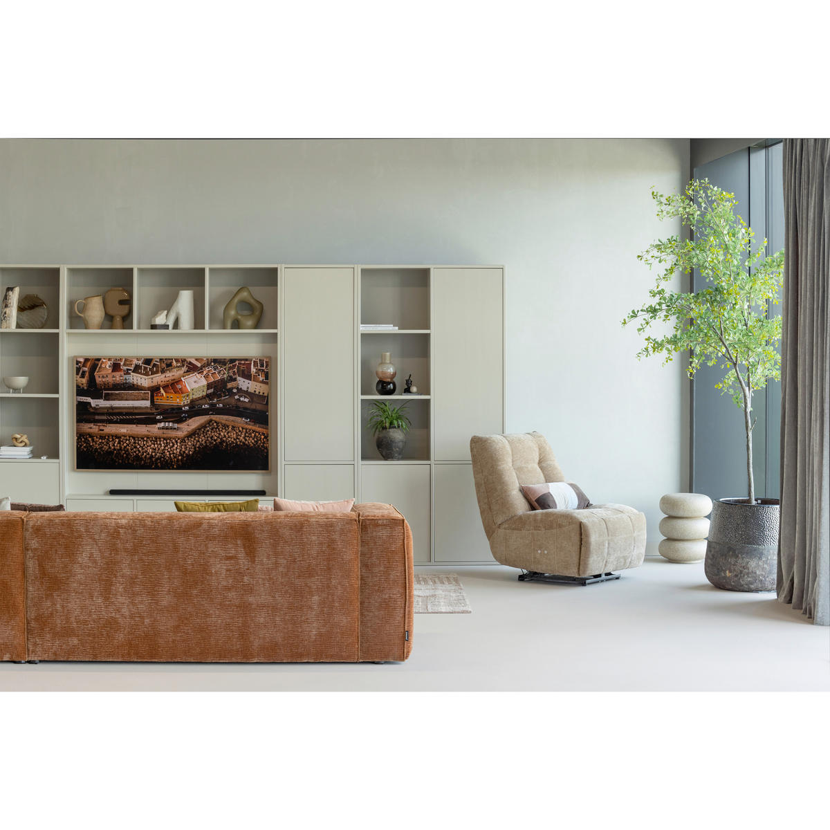 MEHRZWECKSCHRANK 108/215/40 cm  in Grau  - Grau, Design, Holz (108/215/40cm) - Livetastic