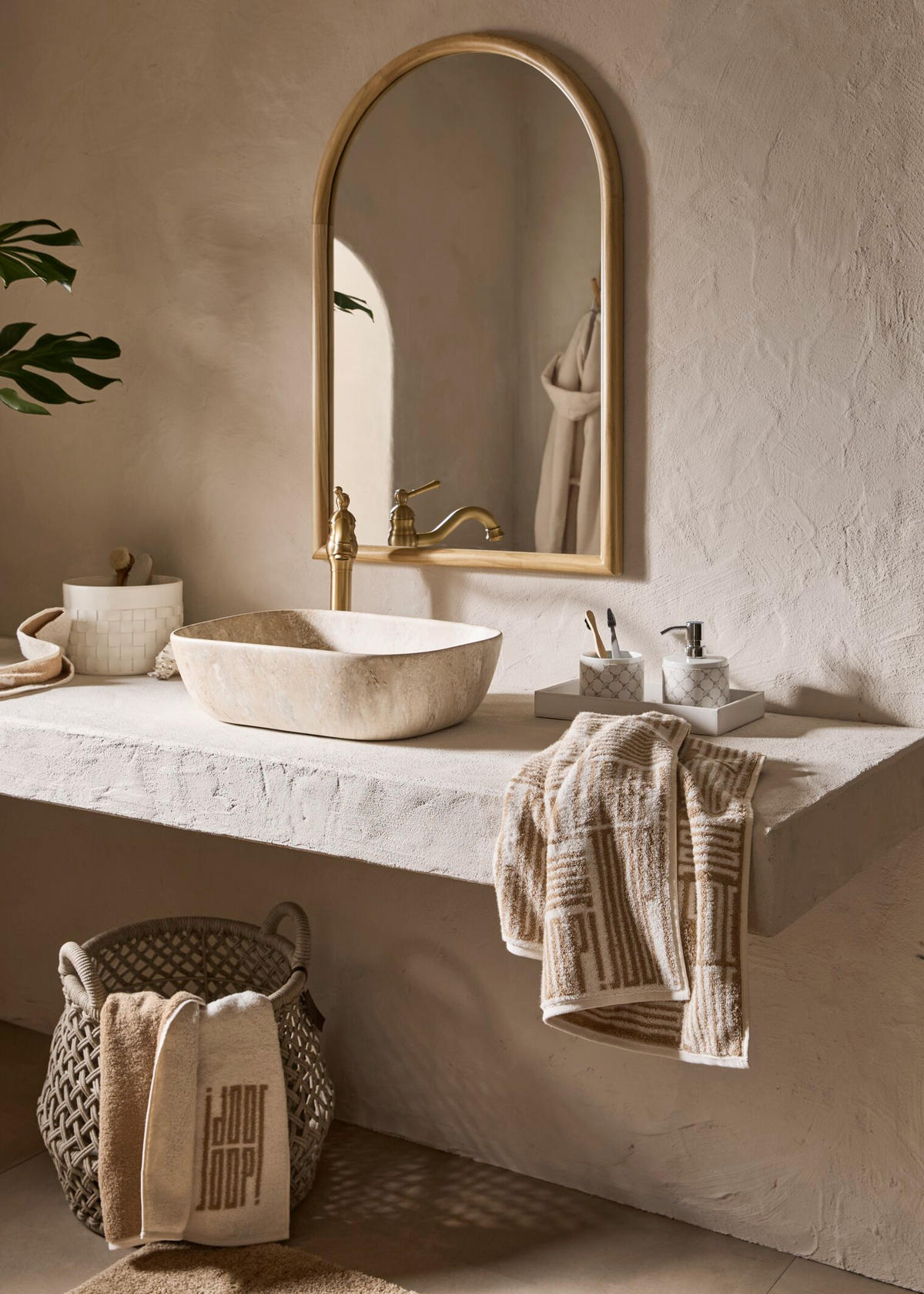 HANDTUCH Bars Beige  - Beige, Basics, Textil (50/100cm) - Joop!