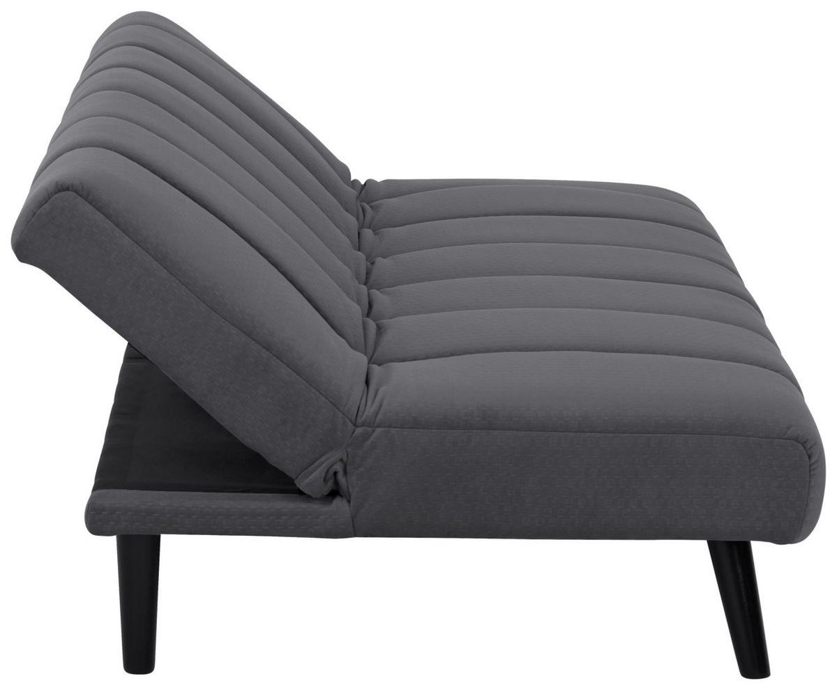 JUGEND- UND KINDERSOFA Flanell Dunkelgrau  - Dunkelgrau/Schwarz, MODERN, Holz/Textil (180/81/93cm) - P & B