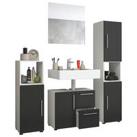 BADEZIMMER  in 120 cm  - Schwarz, KONVENTIONELL, Holzwerkstoff (120cm) - MID.YOU