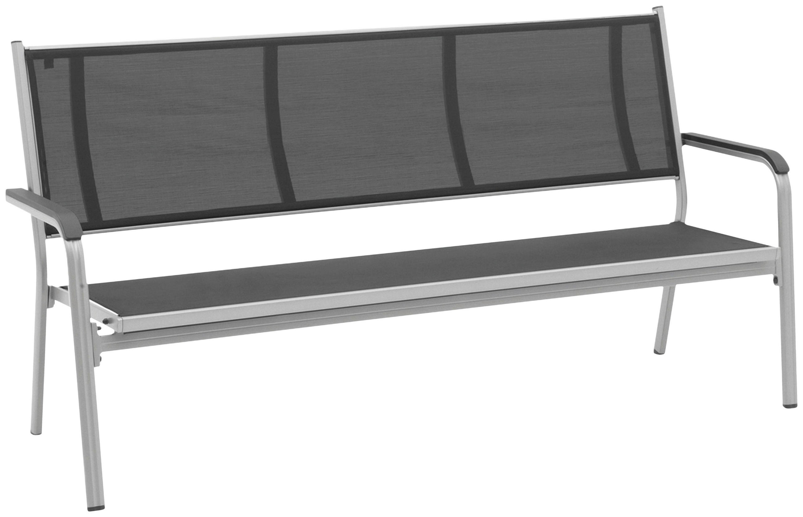 GARTENBANK 191/97/67 cm  Aluminium  - Anthrazit/Silberfarben, Basics, Kunststoff/Textil (191/97/67cm) - Kettler