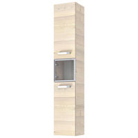 VISOKA OMARA 30/172/30,9 cm  - barve kroma/barve hrasta, Konvencionalno, steklo/leseni material (30/172/30,9cm) - Sadena
