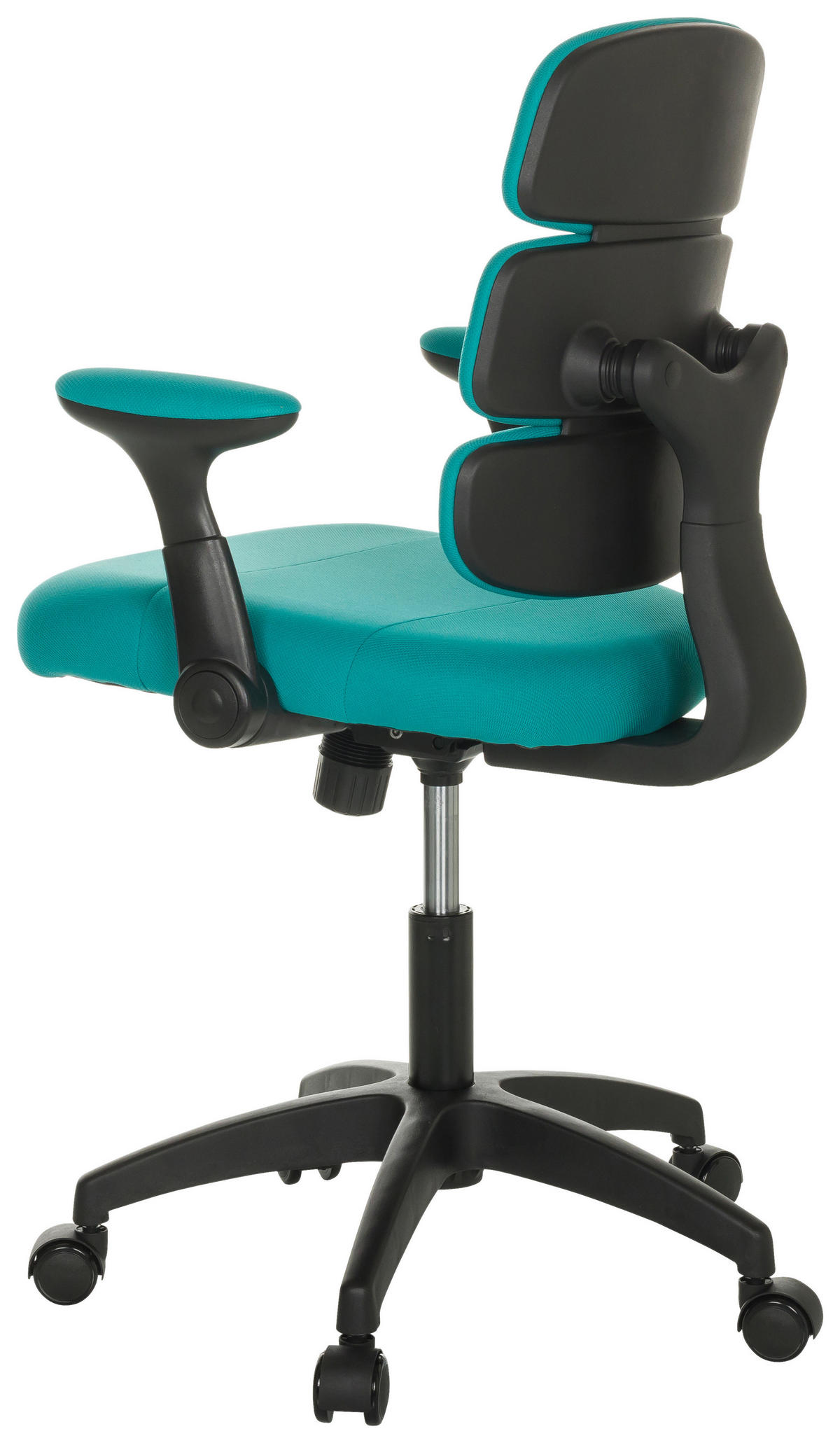 OTOČNÁ ŽIDLE PRO MLÁDEŽ, modrá - modrá/černá, Basics, textil/plast (62/86-97/62cm) - MID.YOU