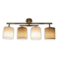 DECKENLEUCHTE   - Weiß/Grau, Design, Textil/Metall (29/82cm) - Näve