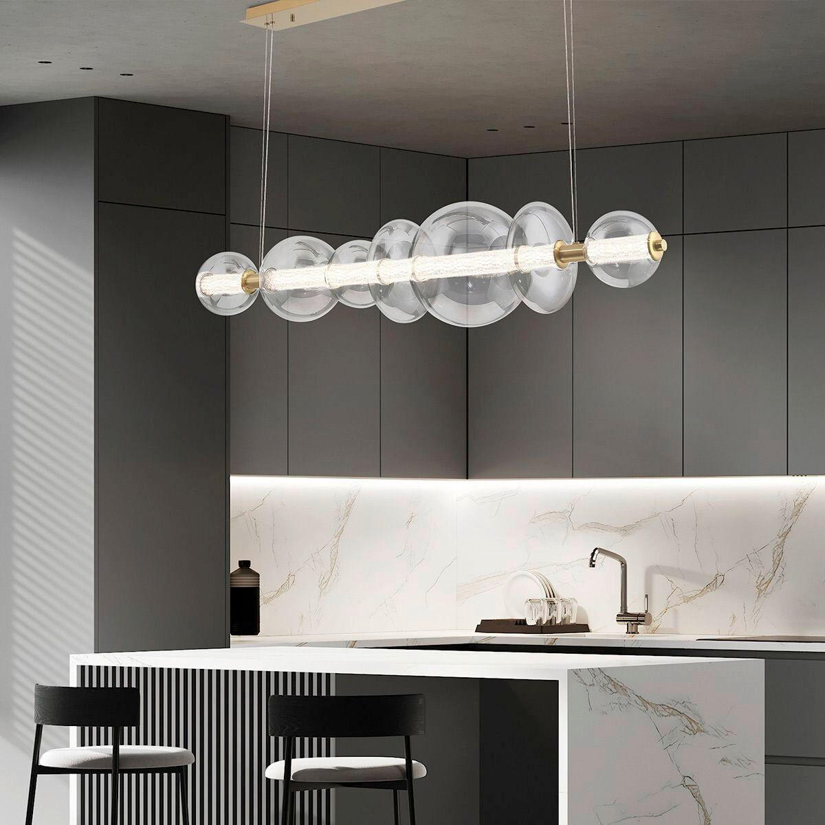 LED-HÄNGELEUCHTE Eurofase 30/70/30 cm   - Goldfarben, Basics, Glas/Metall (30/70/30cm) - Elstead Lighting