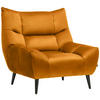 SESSEL Mikrofaser Currygelb    - Currygelb/Schwarz, Design, Textil/Metall (100/104/99cm) - Xora