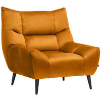 SESSEL Mikrofaser Currygelb    - Currygelb/Schwarz, Design, Textil/Metall (100/104/99cm) - Xora