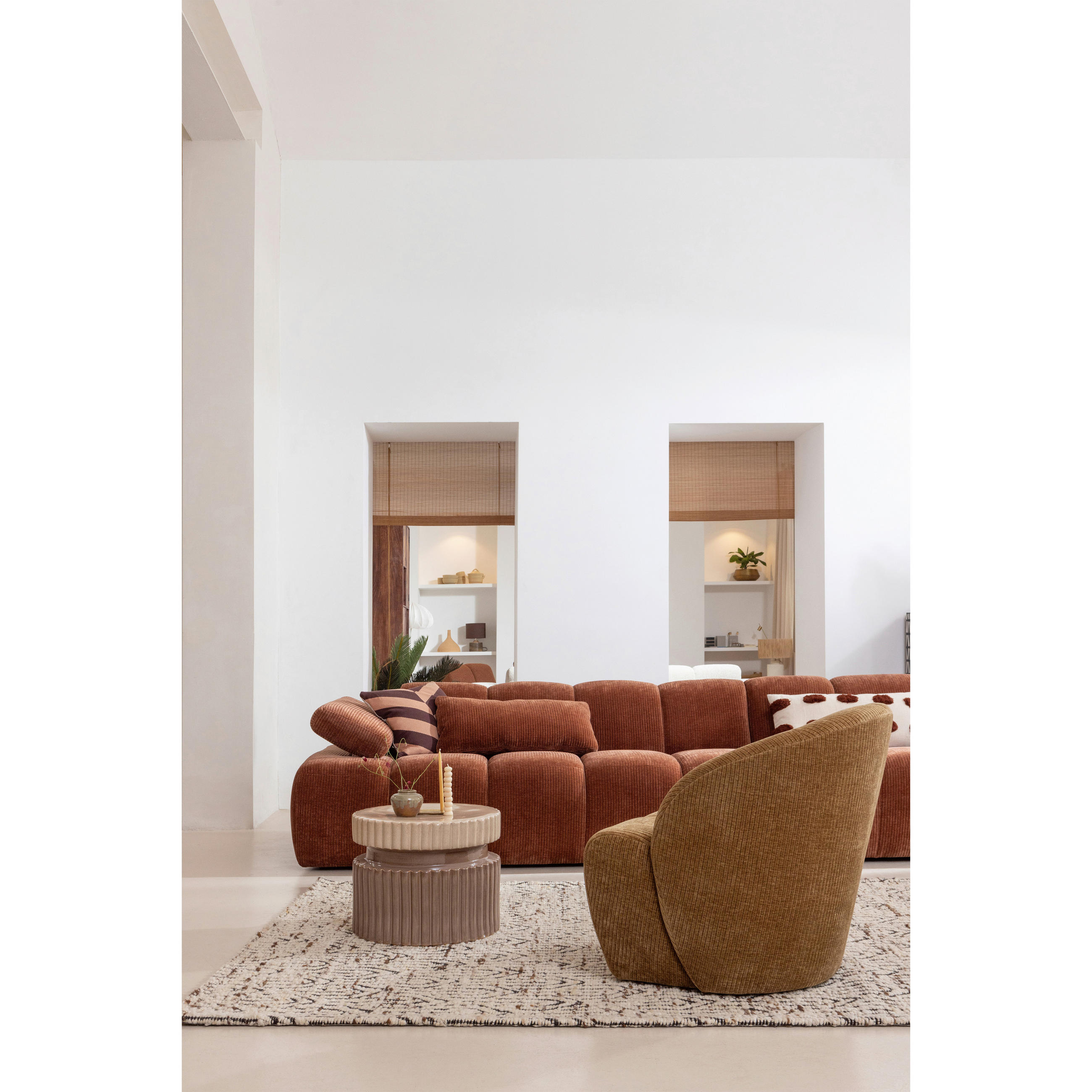 BEISTELLTISCH in Keramik 48/48/38 cm - Braun, Design, Keramik (48/48/38cm) - Livetastic