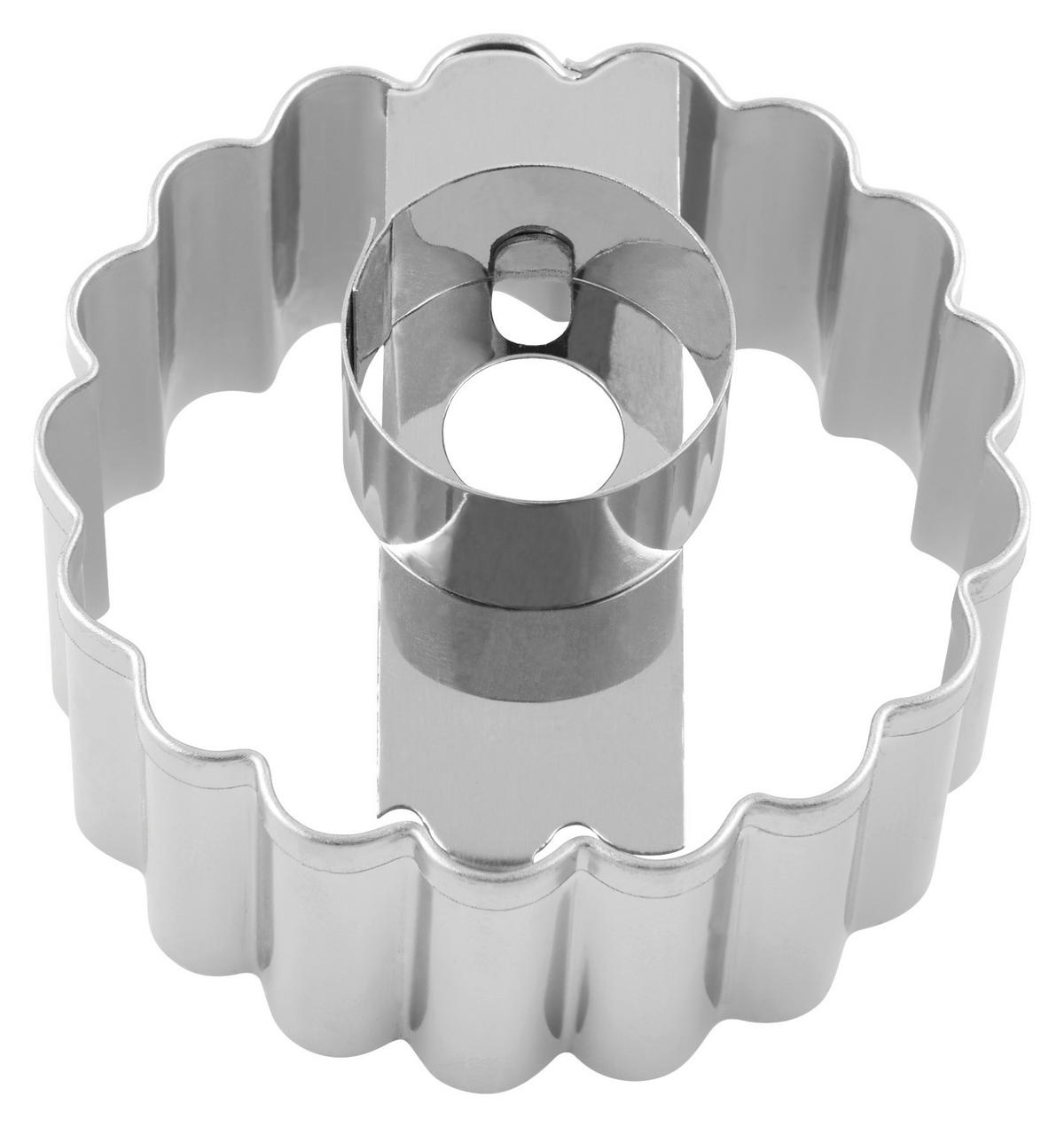 KEKSAUSSTECHFORM - Silberfarben, Basics, Metall (5,0/5,0/3,5cm) - Birkmann