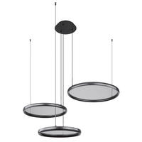 LED-HÄNGELEUCHTE BRIGGS 103/83/150 cm   - Schwarz/Weiß, Design, Kunststoff/Metall (103/83/150cm) - Globo