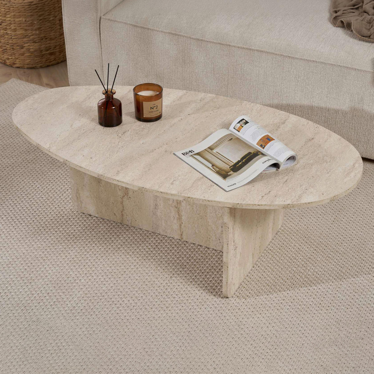 COUCHTISCH - Creme, Design, Holzwerkstoff (120/40/65cm) - MID.YOU