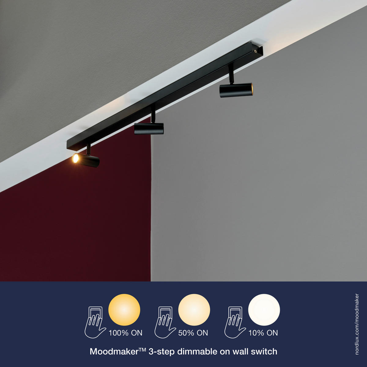 LED-DECKENSTRAHLER 78/3,5/12 cm   - Schwarz, Design, Metall (78/3,5/12cm) - Nordlux