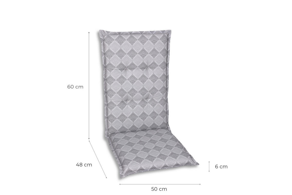 SESSELAUFLAGENSET Raute  - Grau, Basics, Textil (50/6/108cm)