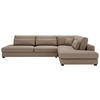 ECKSOFA in Plüsch, Bouclé Hellbraun  - Hellbraun/Schwarz, Design, Kunststoff/Textil (332/244cm) - Livetastic
