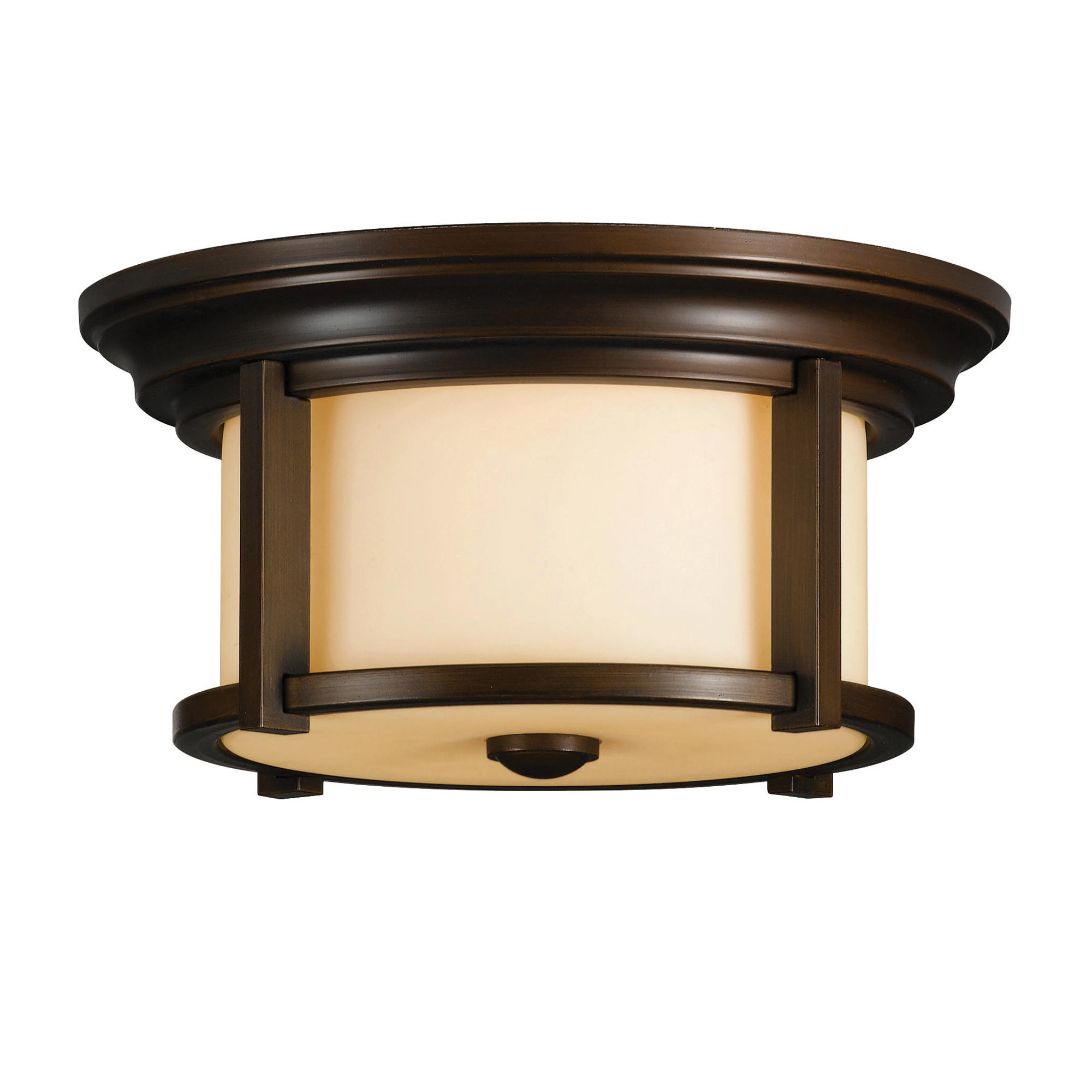 AUSSENDECKENLEUCHTE - Bronzefarben, Konventionell, Glas/Metall (33/16.2cm) - Elstead Lighting