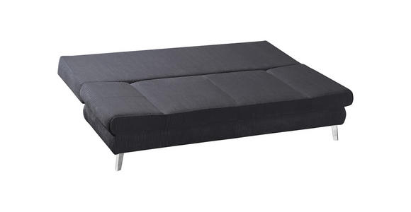 SCHLAFSOFA  in Cord Dunkelgrau  - Chromfarben/Dunkelgrau, Design, Textil/Metall (200/85/90cm) - Xora