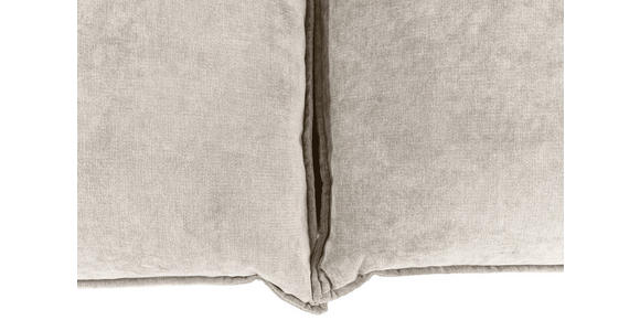 ECKSOFA in Webstoff Beige  - Beige/Schwarz, Design, Textil/Metall (338/165cm) - Hom`in