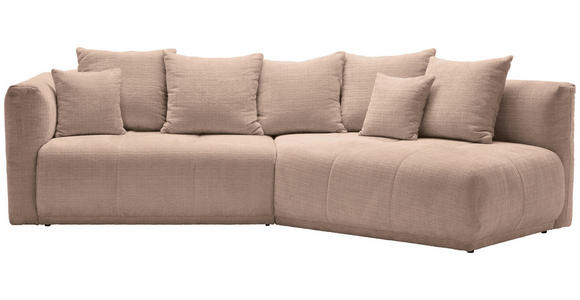 ECKSOFA in Chenille Beige  315/180 cm  - Beige/Schwarz, MODERN, Kunststoff/Textil (315/180cm) - Hom`in