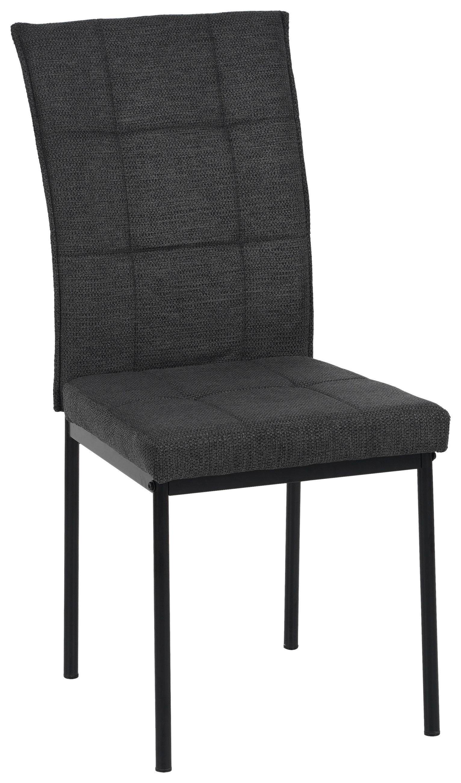 VIERFUßSTUHL  in Eisen Mikrofaser Metall, Textil  - Anthrazit/Schwarz, KONVENTIONELL, Textil/Metall (44/96/61cm) - MID.YOU