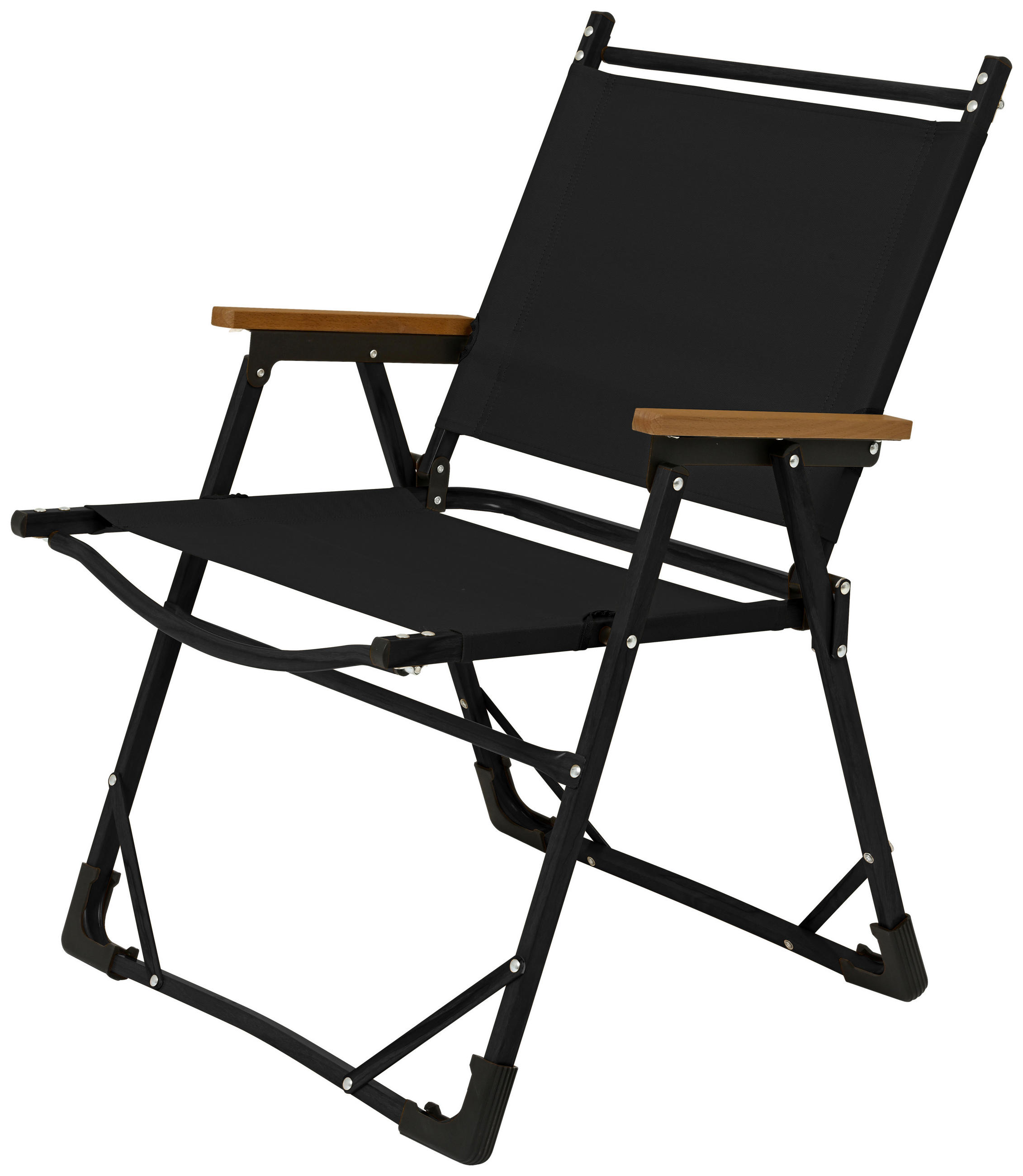 GARTENSTUHL - Schwarz/Braun, LIFESTYLE, Kunststoff/Textil (53/55/78cm) - Ambia Home