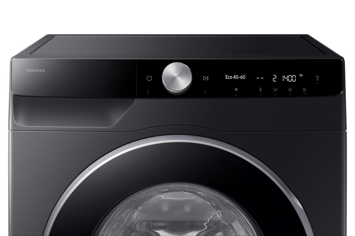 WASCHMASCHINE WW90DG6U25LBU2  - Schwarz, Basics, Glas/Kunststoff (60/85/60cm) - Samsung