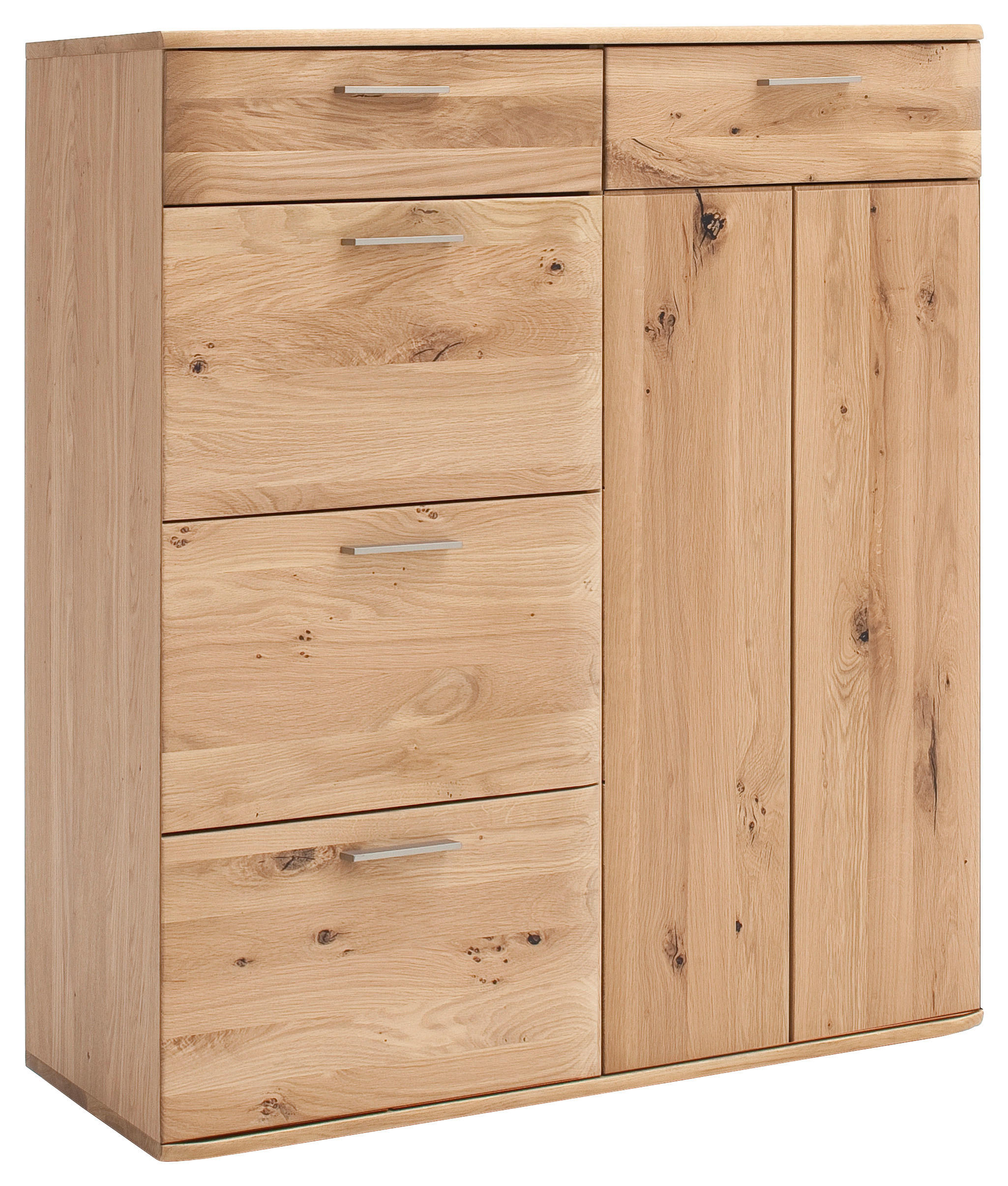 KOMMODE  in 100/118/44 cm  - Eichefarben/Nickelfarben, Natur, Holz/Holzwerkstoff (100/118/44cm)