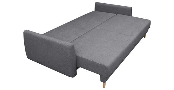 SCHLAFSOFA Webstoff Grau  - Buchefarben/Grau, KONVENTIONELL, Holz/Textil (220/90/95cm) - Carryhome