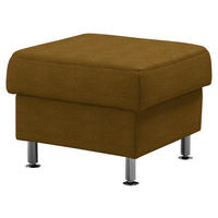 HOCKER Textil Currygelb  - Currygelb/Alufarben, Konventionell, Textil/Metall (60/46/60cm) - Beldomo Comfort
