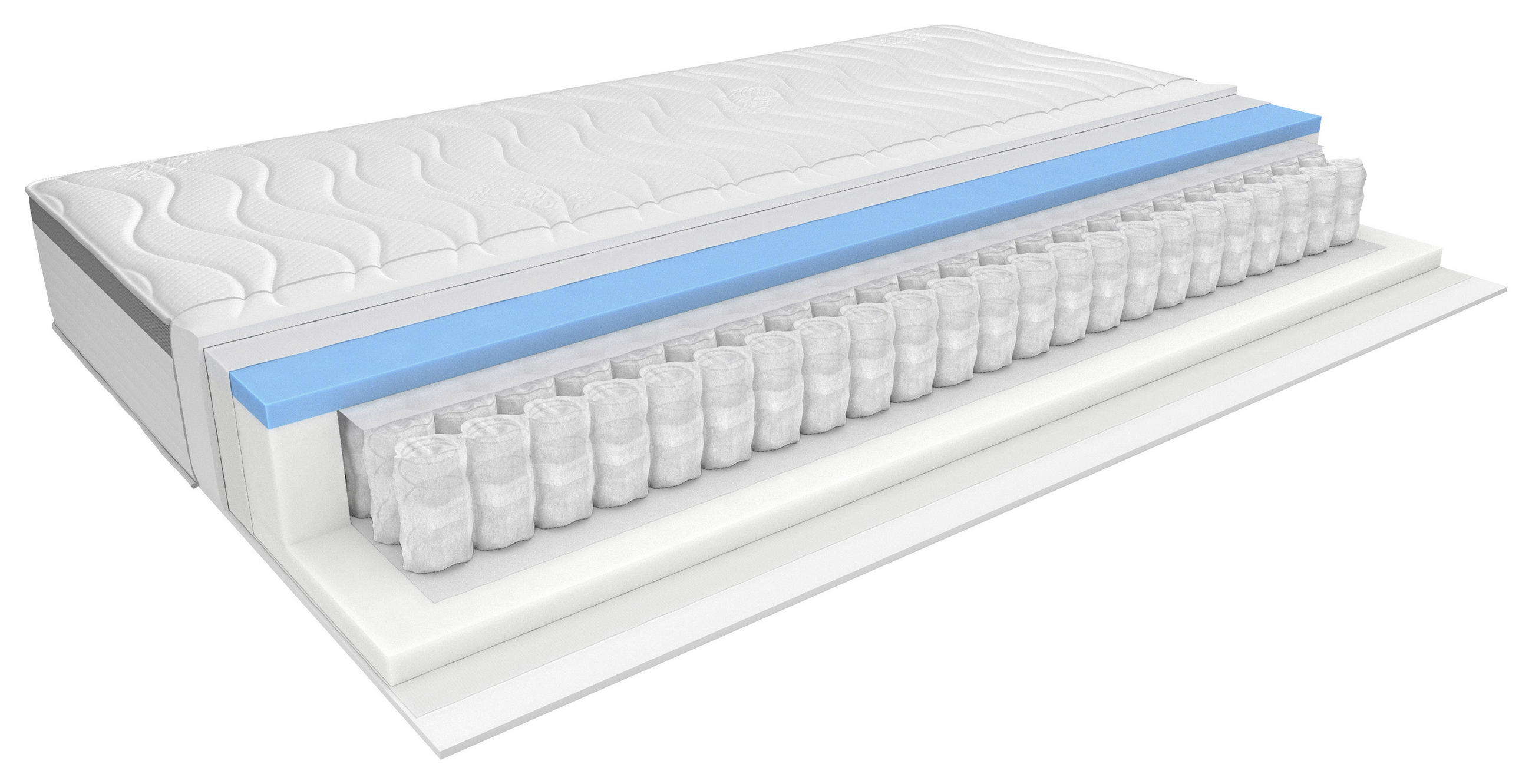 VZMETNICA 120/200 cm  - sivobela, Konvencionalno, tekstil (120/200cm) - Sleeptex