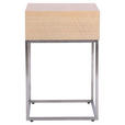 NACHTKÄSTCHEN in furniert Eiche Silberfarben, Eichefarben  - Eichefarben/Silberfarben, Basics, Holz/Holzwerkstoff (40/62/40cm) - Xora