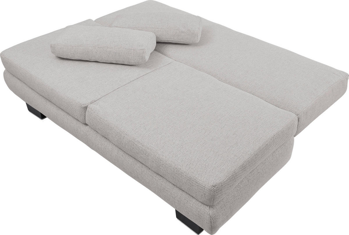 SCHLAFSOFA in Textil Hellgrau  - Wengefarben/Hellgrau, Design, Holz/Textil (203/94/100cm) - Novel