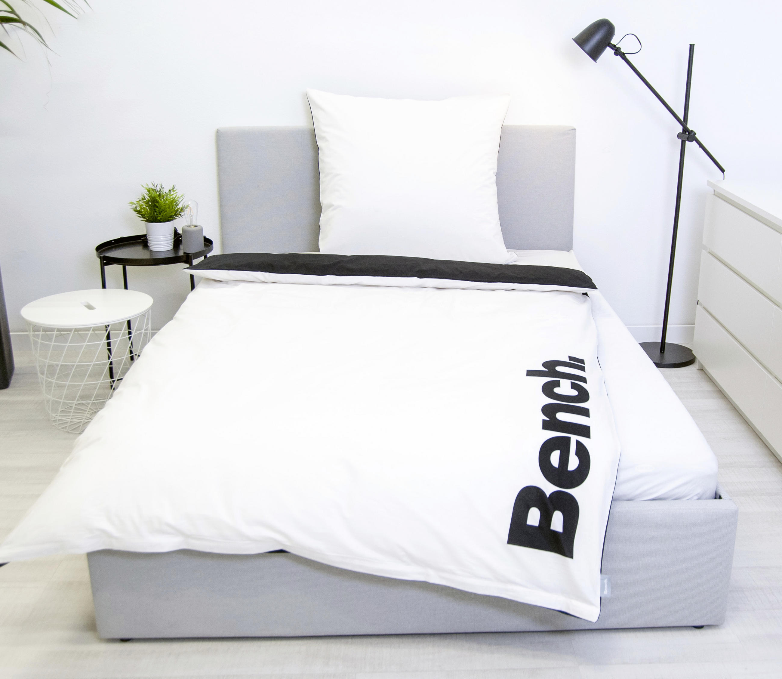 WENDEBETTWÄSCHE 155/220 cm  - Schwarz, Basics, Textil (155/220cm) - Bench