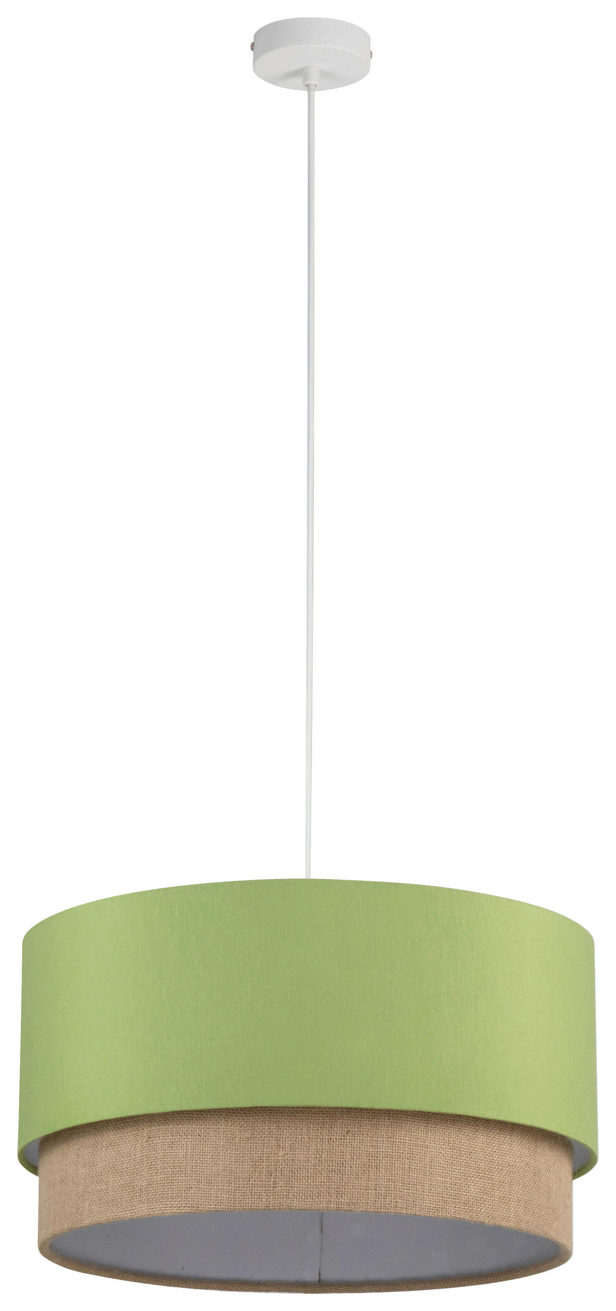 HÄNGELEUCHTE 45/120 cm  - Salbeigrün/Naturfarben, Trend, Kunststoff/Textil (45/120cm) - Collett's Monde