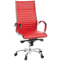 DREHSTUHL Lederlook Rot  - Rot, MODERN, Leder/Kunststoff (60/125/50cm) - MID.YOU