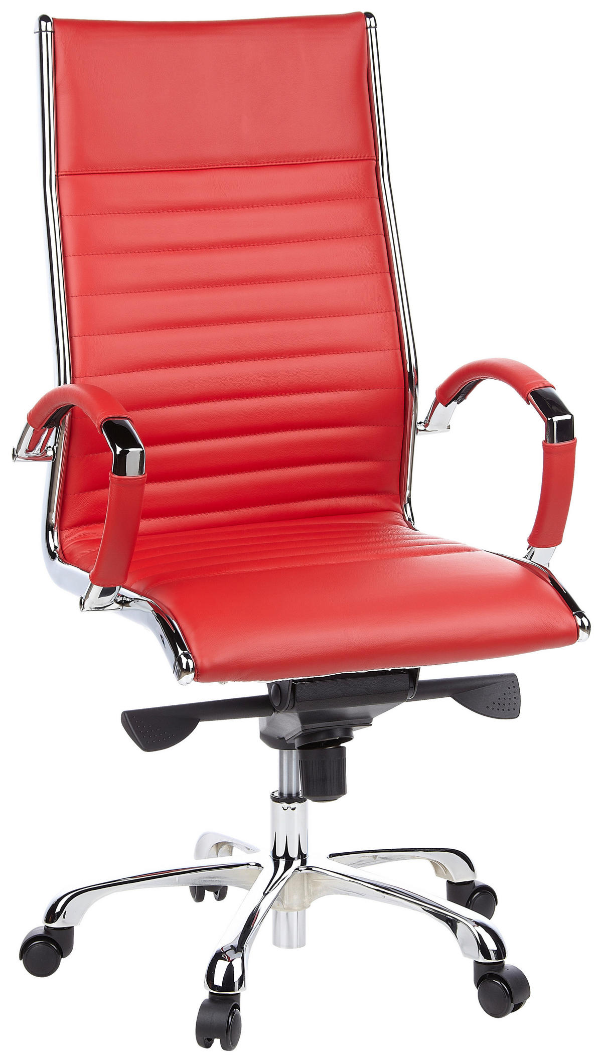 DREHSTUHL Lederlook Rot  - Rot, MODERN, Leder/Kunststoff (60/125/50cm) - MID.YOU