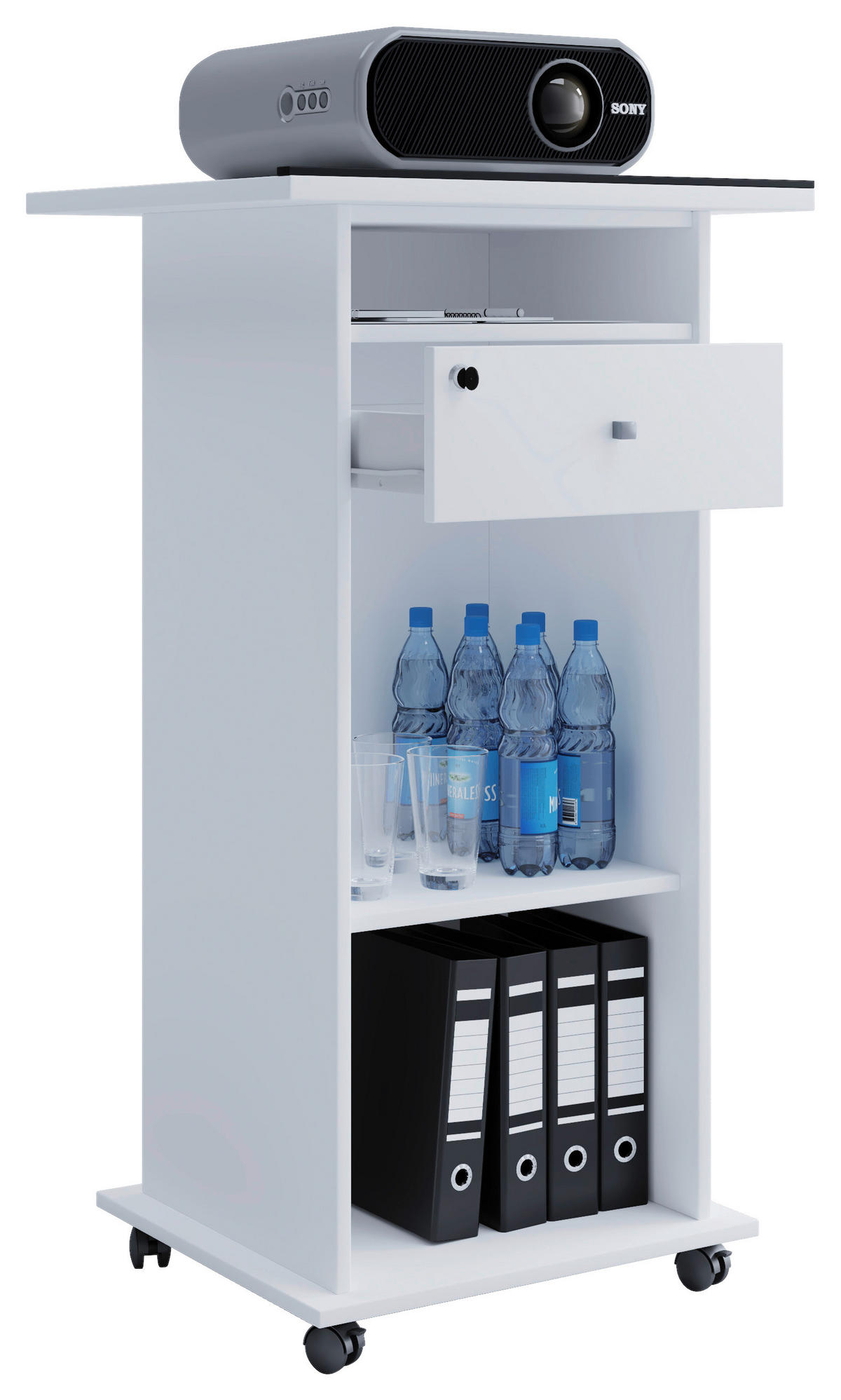 STEHPULT 60/50/108,3 cm  - Weiß, MODERN, Holzwerkstoff (60/50/108,3cm) - MID.YOU