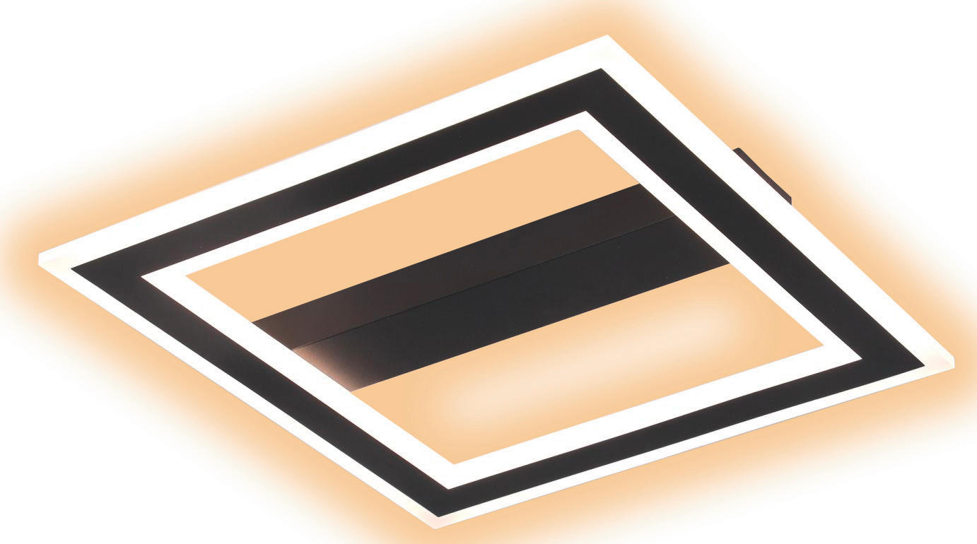 LED SVJETILJKA STROPNA  - crna, Design, metal (45/5/45cm)