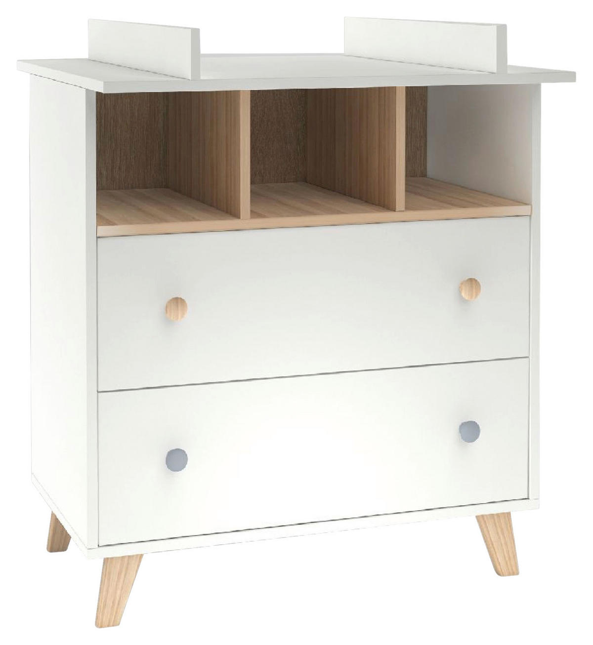 WICKELAUFSATZ Colette  - Weiß Hochglanz, Basics, Holzwerkstoff (74/8/86cm) - FAKTUM