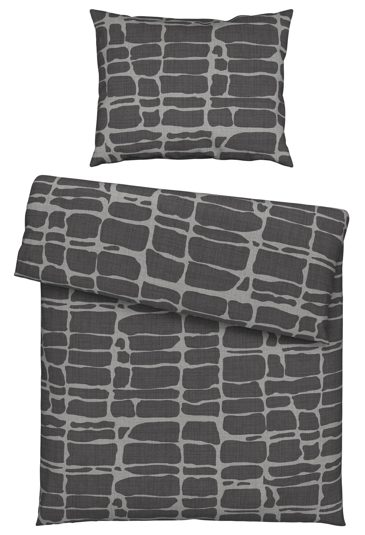 POSTELJNINA CREST 140/200 cm renforcé antracit  - antracit, Konvencionalno, tekstil (140/200cm) - Esposa